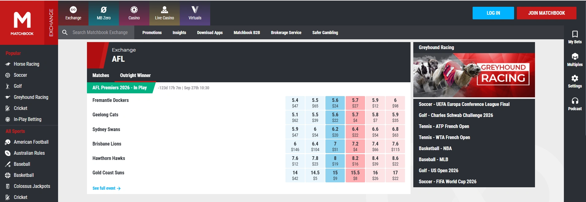 matchbook online betting exchange